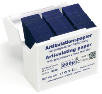 Hanel artikulační papír I-200µ modrý 300ks