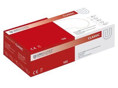 Rukavice Unigloves Comfort bez pudru S 100ks LATEX