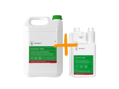 Quatrodes Extra - Koncentrát pro mytí a dezinfekci ploch, 5L