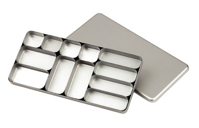 Nerezový box s přihrádkami, typ B