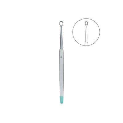 Jednorázová Lupus kyreta podle Foxe, délka 14,5 cm, průměr 6 mm, kovová, 25 ks