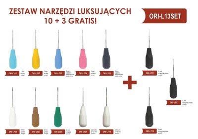 Ori narzędzia luksujące zestaw RABATOWY 10+3