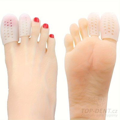 Ochranné silikonové návleky na prsty (2 velikosti, bílé), 4 ks