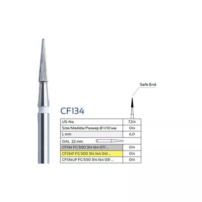 CF134F FG Wiertło finir IQDENT Premium stożek