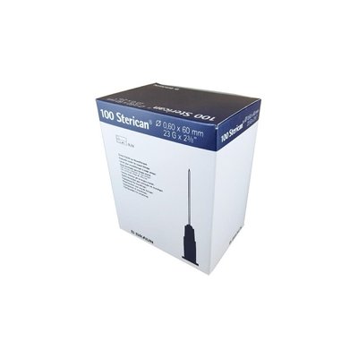 B. BRAUN Sterican Injekční Jehly Luer Modrá 23G (0,6x30mm) 100ks