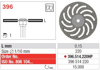 Edenta Lab 396 – SuperFlex diamantový kotúč - 1 ks