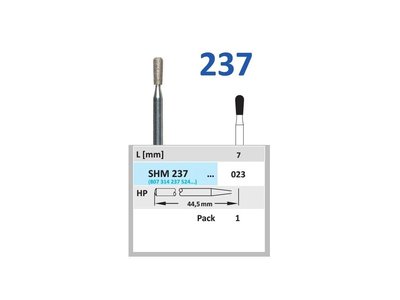 Sintrovaný diamant - hruška Ø 2,3mm normal