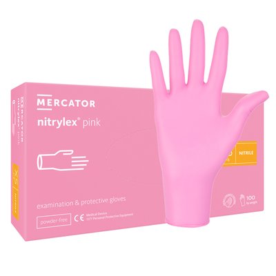 Rukavice Mercator Nitrylex pink - XS