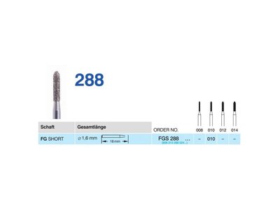 HORICO brousek diamantovaný - torpédo, FGS288 Ø 1,0mm