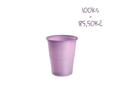 TOP CUPS výplachové kelímky, 180ml, 1500 ks, lila