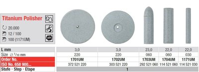 Edenta Lab Titanium Polisher - leštiace nástroje na titán - 12 / 100 ks