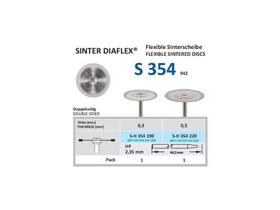 Disk ze sintrovaných diamantů - oboustranně sypaný, SH354, 1,9cm, normal