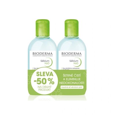 BIODERMA Sébium H2O 500ml 1+1 Festival