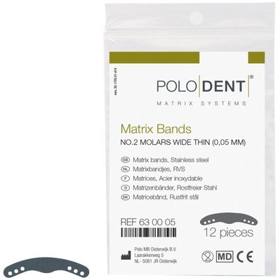 Matrix Bands No. 2 Molars Wide Thin 0,05 mm