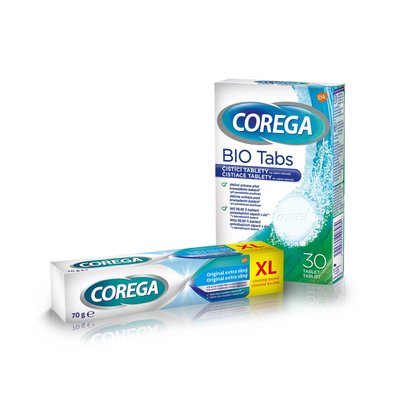 Corega Extra Strong 70 g + Corega Tabs 30 ks