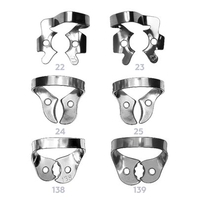 MOLAR CLAMPS Asymetrické spony TOR VM 5 - 22