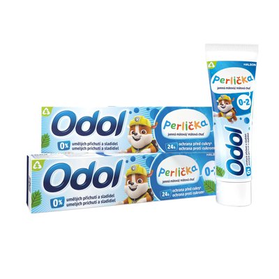 Odol Perlička 0-2 roky mátová dětská zubní pasta 2×50 ml