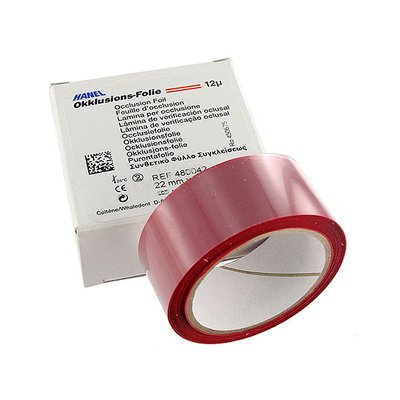 Occlusion Foil 12um/22 mm Coltene - artikulační folie - oboustranná červená 12 um/22 mm