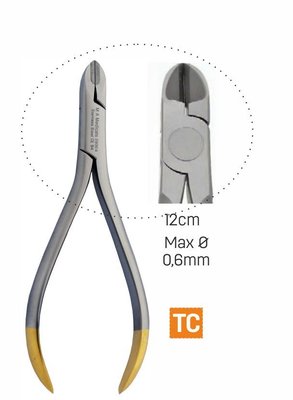 Kleště štípací max. průměr 0,6mm, 12cm TC