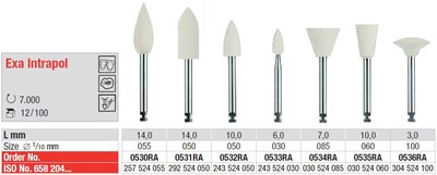 Edenta Exa Intrapol - univerzálne leštiace nástroje - 12 ks