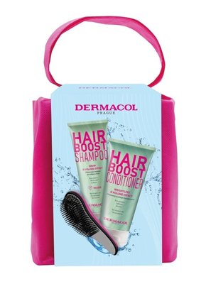 Dermacol sada - Hair boost volume - šampon + kondicioner + kartáč na vlasy