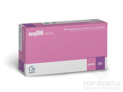 Zarys easyCARE vyšetřovací nitrilové rukavice XS (5-6) růžové, 100ks