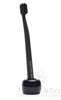 Roots Super Soft zubní kartáček BLACK + stojánek