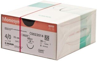 Monosyn 3/0 (1,5) 70cm igła 22mm 1/2 koła okrągła (HR22) 36szt/opak. szew wchłanialny fioletowy glikonatowy