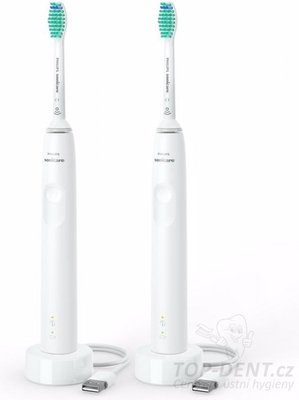 Philips Sonicare 3100 ProResults DUO sonický zubní kartáček WHITE