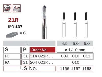 Diaswiss FG 21R, 6ks/balení - 009 mm