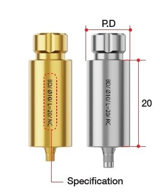 MEGAGEN TIGEN Abutment AR - ø, L=20, Non-Hex