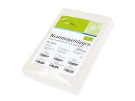 smart Normtrayeinlagen - Packung 250 Stück 28 x 18 cm, blau