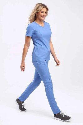 Dámská halena, vypasovaná, Elegant stretch, modrá - XL