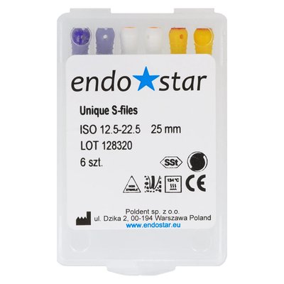 Pilniki Unique S-Files 6 szt. Endostar