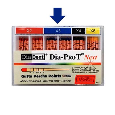 Gutaperčové čepy DiaDent DiaPro T pro PTNext X3