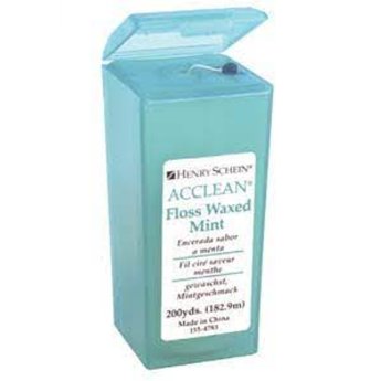 HS-Zubní nit Acclean voskovaná zásobník zelený Mint 182 m