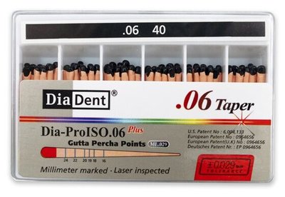Guttaperčové čepy DiaDent 6% 040