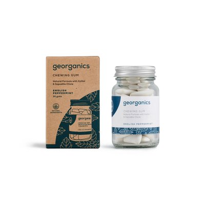 Georganics English Peppermint žvýkačky 30 ks