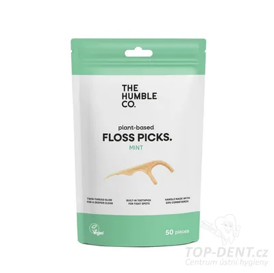Humble Floss Picks ekologické dentální mečíky (mint), 50ks