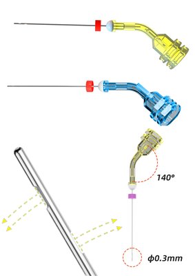 Irrigační kanyly 30G 26mm modré zahnuté 100ks