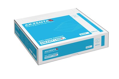 Akzenta Wet Crepe Napkins 34 ×38 cm White krepové ubrousky 1000 ks