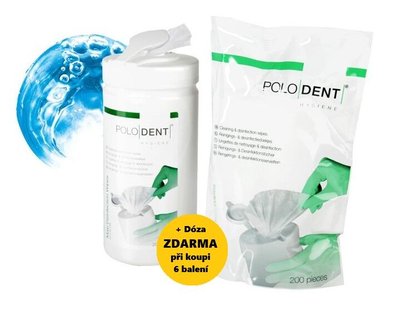 POLODENT dezinf. ubrousky neutral 20x22 cm (Maxi)