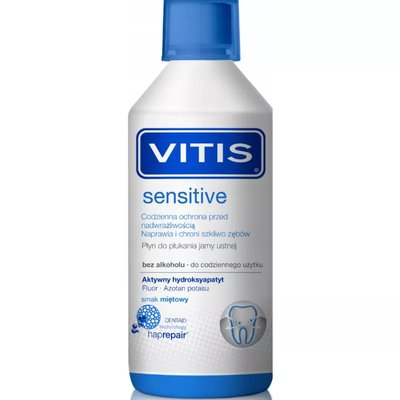 VITIS SENSITIVE płyn do ust na nadwarżliwość dziąseł miętowy 500ml