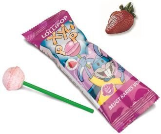 Miradent Xylipop - dentální lízátka, 50ks jahoda