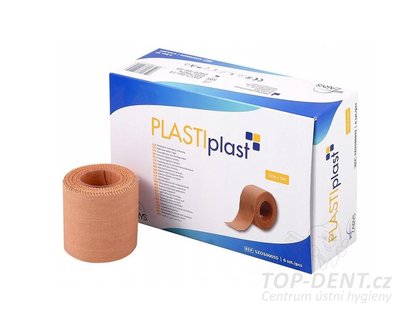 Textilní náplast na cívce PLASTIplast 5cmx5m (tělová), 6 kusů