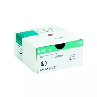 Nici Dafilon DS 16 igła odwrotnie tnąca 3/8 koła Braun 36szt