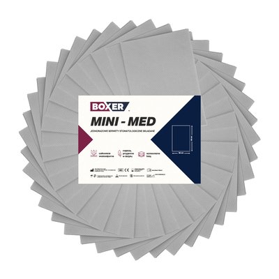 Serwety cięte składane MINI-MED 400 szt. Boxer - Szare