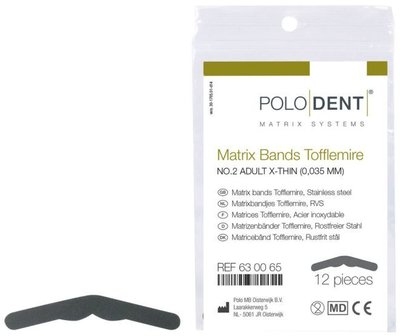 Matrix Bands Tofflemire No. 2 Adult X-Thin 0,035 m