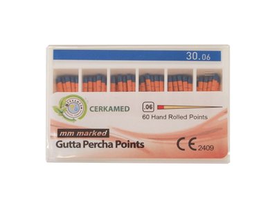Gutta-percha 06 30 (z podziałką) 60szt/op Cerkamed