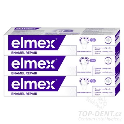 Elmex Enamel Repair zubní pasta pro posílení zubní skloviny, 3x75ml